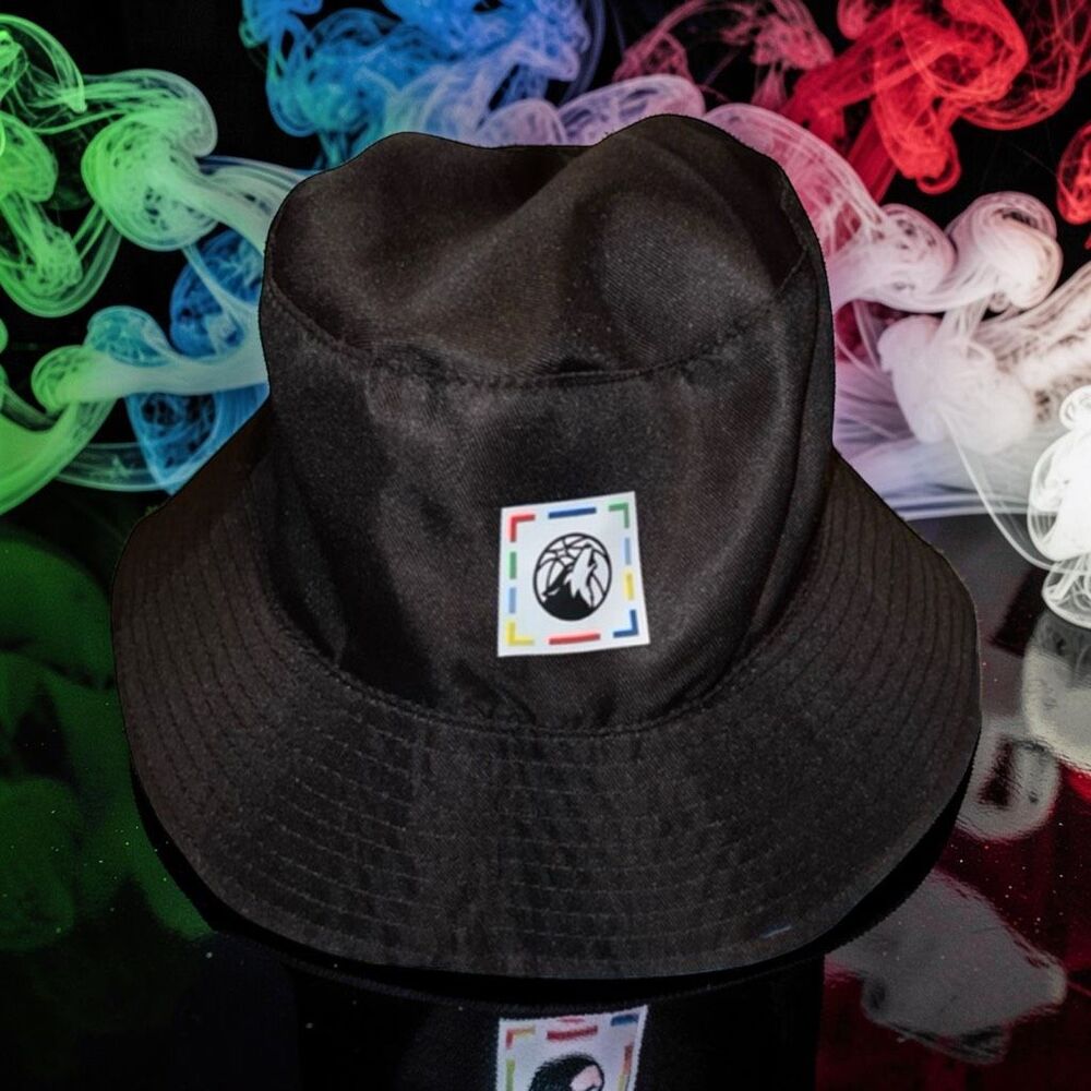 NWOT Minnesota Timberwolves Reversible Black & White Bucket Hat One Size